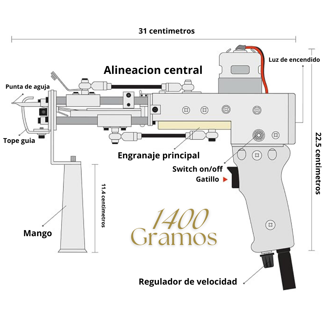 Maquina de corte para bordado de alfombras AK-1 (Tufting Gun cut pile)